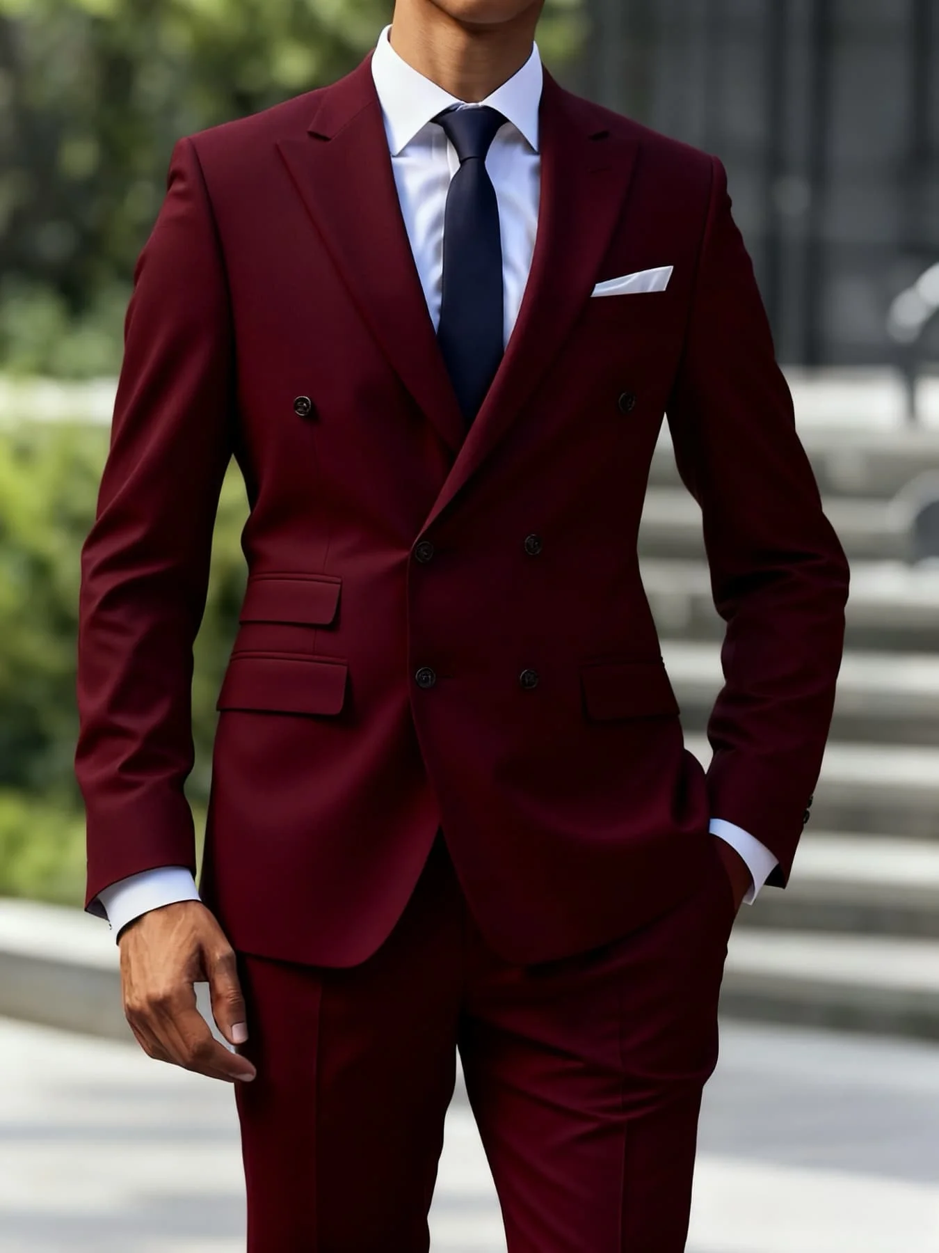 Men's Evening Formal Suit Set Double Breasted Peak Lapel Solid Elegant Office Party Wedding
Men's Evening Formal Suit Set Double Breasted Peak Lapel Solid Elegant Office Party Wedding
