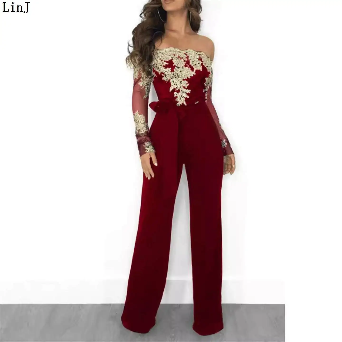 Women's Casual Wide Leg Jumpsuit with Ruffle Collar One-Piece Suit Floral Print Long Sleeve Autumn Winter Fashion Wear
Women's Casual Wide Leg Jumpsuit with Ruffle Collar One-Piece Suit Floral Print Long Sleeve Autumn Winter Fashion Wear