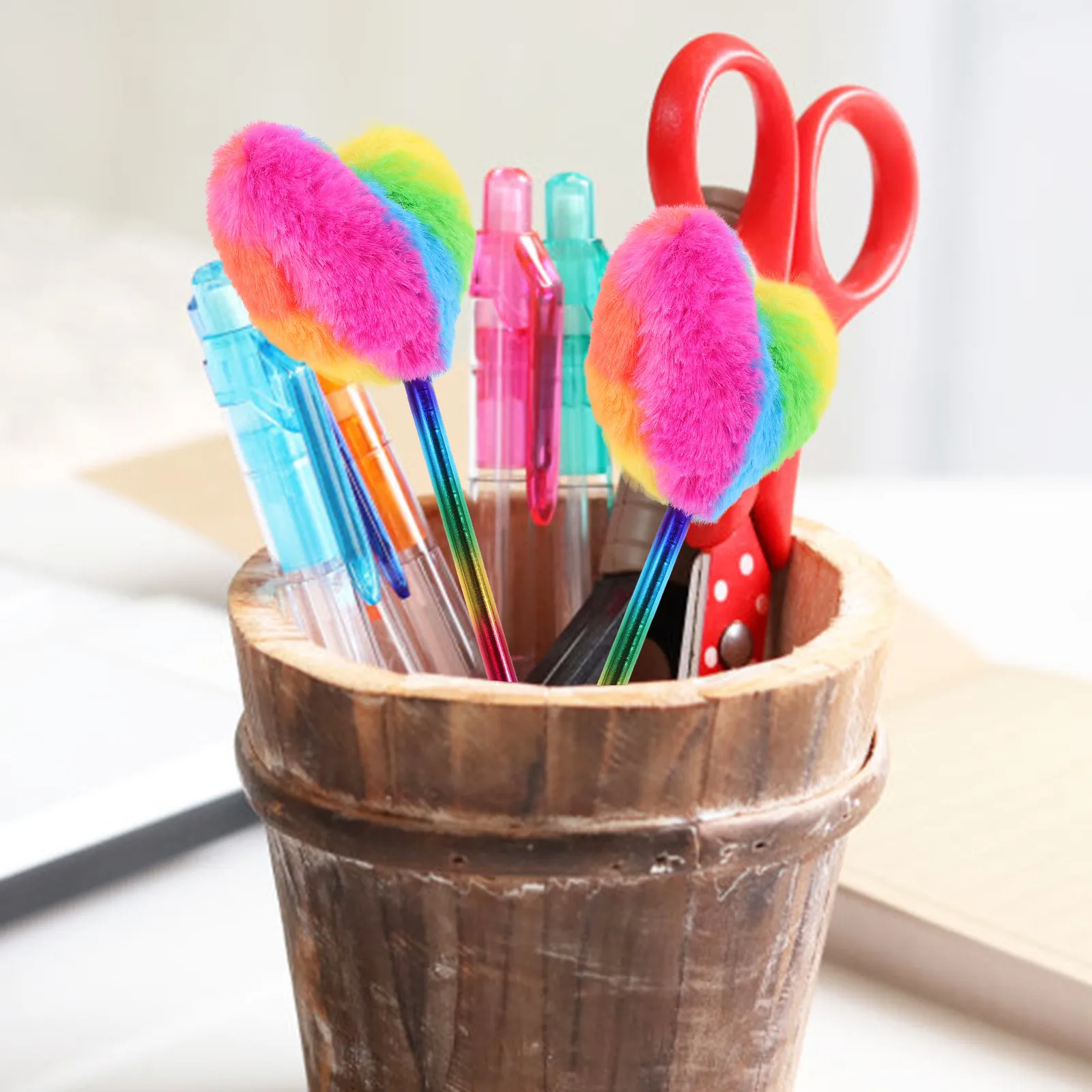 Набор из 6 шариковых ручек в форме сердца с помпонами: милые канцелярские принадлежности для студентов, художников и профессионалов, с плавным письмом, удобным захватом, новинка
Набор из 6 шариковых ручек в форме сердца с помпонами: милые канцелярские принадлежности для студентов, художников и профессионалов, с плавным письмом, удобным захватом, новинка