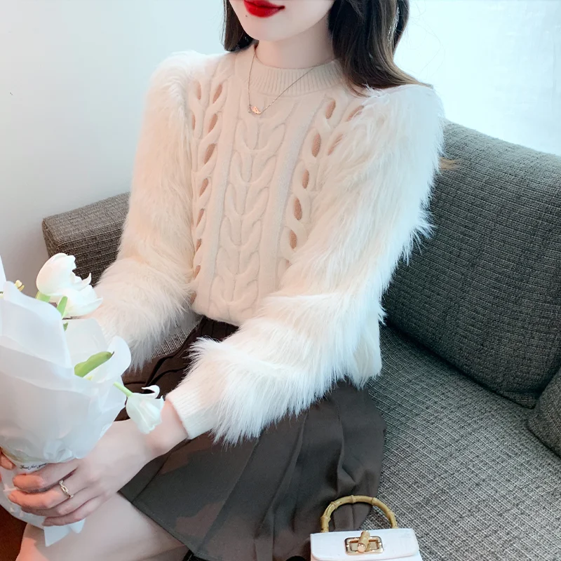 Новый норковый бархатный свитер, женская верхняя одежда, модный свободный высококачественный пуловер с длинными рукавами, свитер, топы E11509
Новый норковый бархатный свитер, женская верхняя одежда, модный свободный высококачественный пуловер с длинными рукавами, свитер, топы E11509