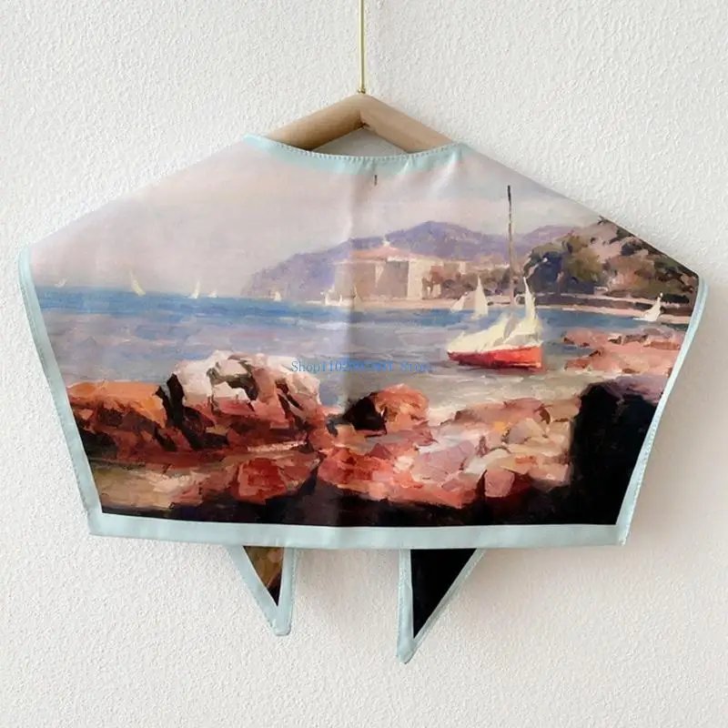 N7YF Women Elegant Detachable Collar Scarf Vintage Colorful Landscape Oil Painting Print Shawl Wrap Lace-Up Shrug Capelet
N7YF Women Elegant Detachable Collar Scarf Vintage Colorful Landscape Oil Painting Print Shawl Wrap Lace-Up Shrug Capelet