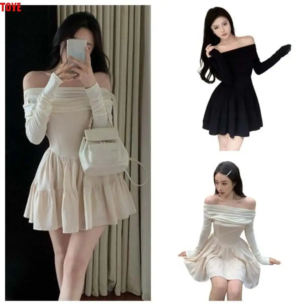 Spicy Girl Long Sleeved Slim Short Skirt Slim Fit Lightweight One Collar Dress Leisure Y2K A-line Short Skirt Autumn Spring
Spicy Girl Long Sleeved Slim Short Skirt Slim Fit Lightweight One Collar Dress Leisure Y2K A-line Short Skirt Autumn Spring
