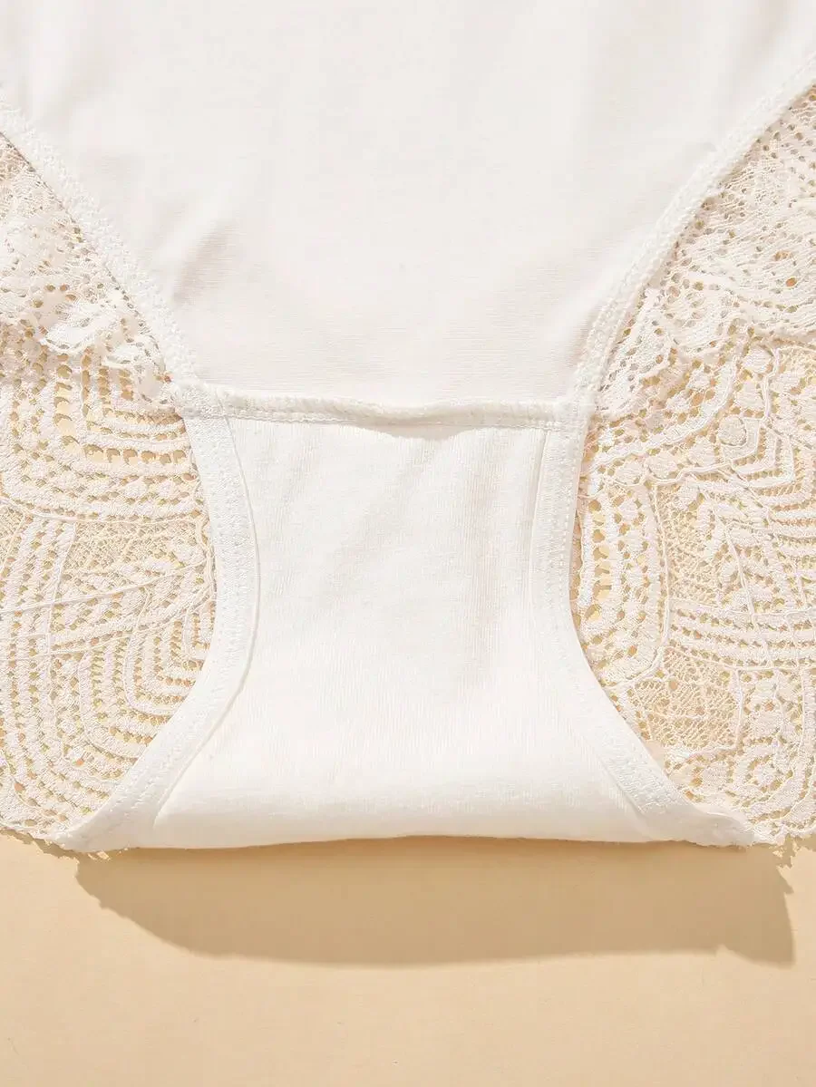 Womens Solid Color Contrast Lace Triangle Panties
Womens Solid Color Contrast Lace Triangle Panties
