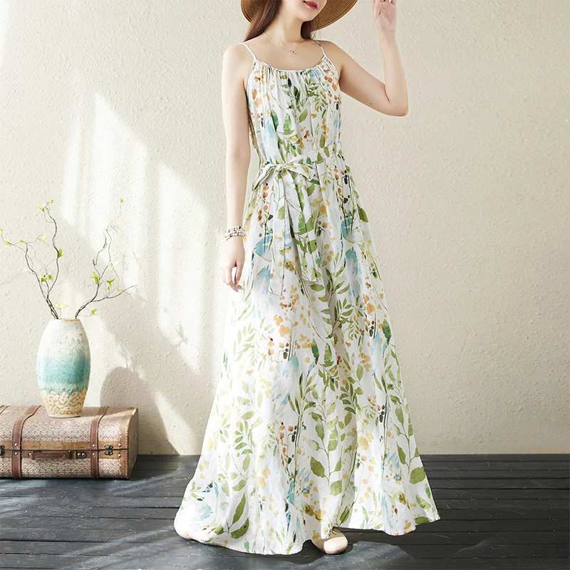 Long Floral Print Cotton Linen Dress Bohemian Style Summer Travel Beach Holiday Skirt Maxi Dress for Women plus Size
Long Floral Print Cotton Linen Dress Bohemian Style Summer Travel Beach Holiday Skirt Maxi Dress for Women plus Size