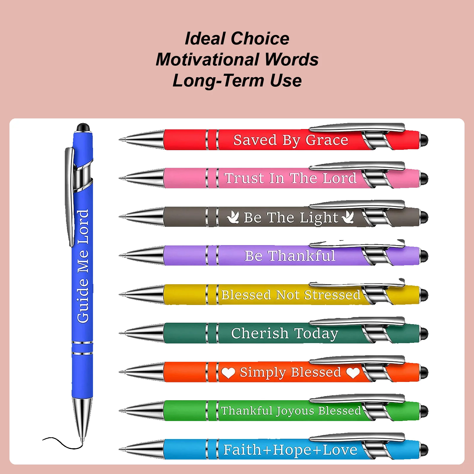 10pcs Inspirational Pens Ballpoint Funny Motivational Quotes Pens Novelty Pens With Touch Screen Tip School Supplies For Student
10pcs Inspirational Pens Ballpoint Funny Motivational Quotes Pens Novelty Pens With Touch Screen Tip School Supplies For Student
