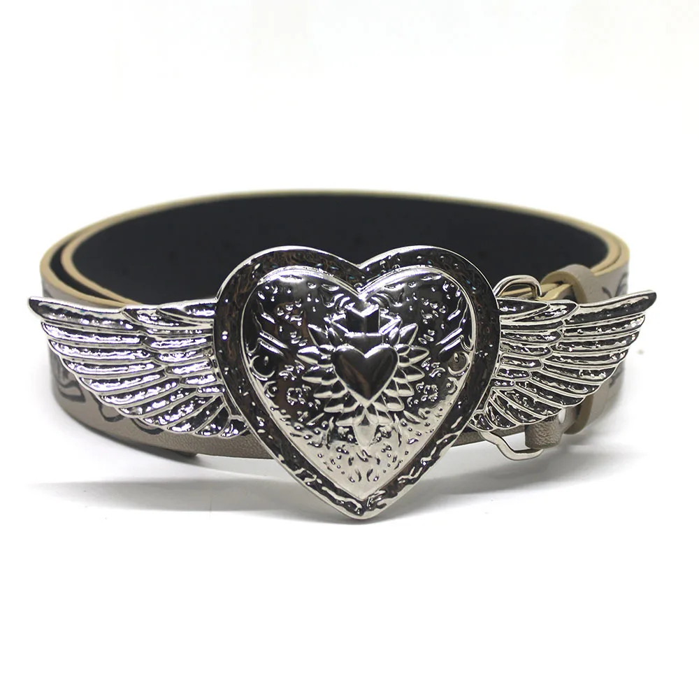 Vintage Y2k Belt Gothic Women Men Love Heart Flower Design Metal Snap Buckle Belts Pu Fashion Waistband Jeans Pants Decor Belt
Vintage Y2k Belt Gothic Women Men Love Heart Flower Design Metal Snap Buckle Belts Pu Fashion Waistband Jeans Pants Decor Belt