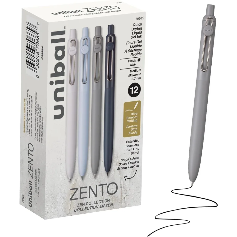Gel Pens, Black Ink, 0.7mm Medium Point, Retractable, 12 Count, Smooth Writing, Quick-Drying, No Smear, No Bleed
Gel Pens, Black Ink, 0.7mm Medium Point, Retractable, 12 Count, Smooth Writing, Quick-Drying, No Smear, No Bleed