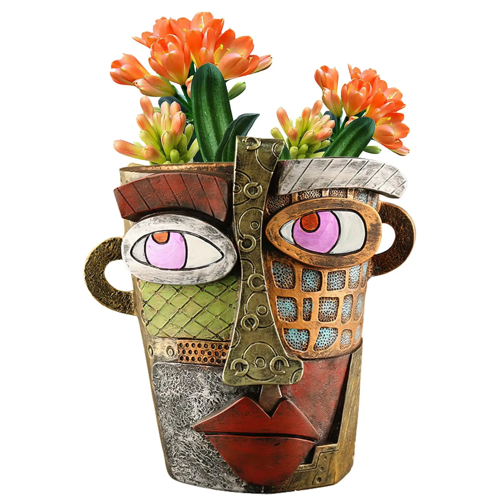 Abstract Face Planters Pots Head,Unique Head Planter for Indoor Plants,Colorful Vase for Outdoor Garden Decor and Home Art Decor
Abstract Face Planters Pots Head,Unique Head Planter for Indoor Plants,Colorful Vase for Outdoor Garden Decor and Home Art Decor