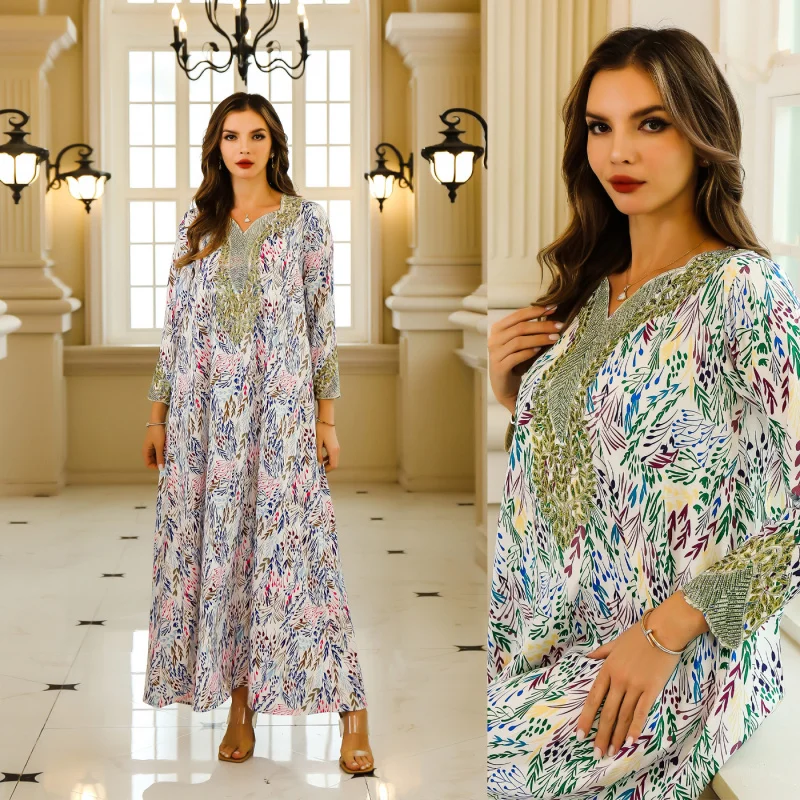 2025 abayaWomen's Long Robe Dubai Turkey Middle East Muslim Women's Rhinestone Large Robe Evening Dress W001
2025 abayaWomen's Long Robe Dubai Turkey Middle East Muslim Women's Rhinestone Large Robe Evening Dress W001