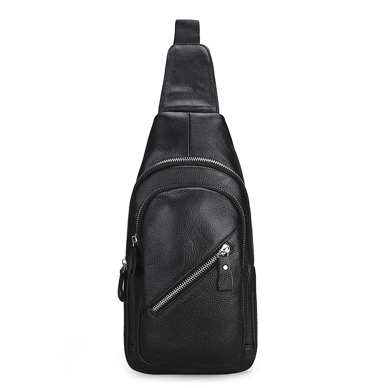 Black Real Cow Leather Chest Bag For Man Genuine Leather Sling Bag Casual Male Single Shoulder or Crossbody Bag
Black Real Cow Leather Chest Bag For Man Genuine Leather Sling Bag Casual Male Single Shoulder or Crossbody Bag