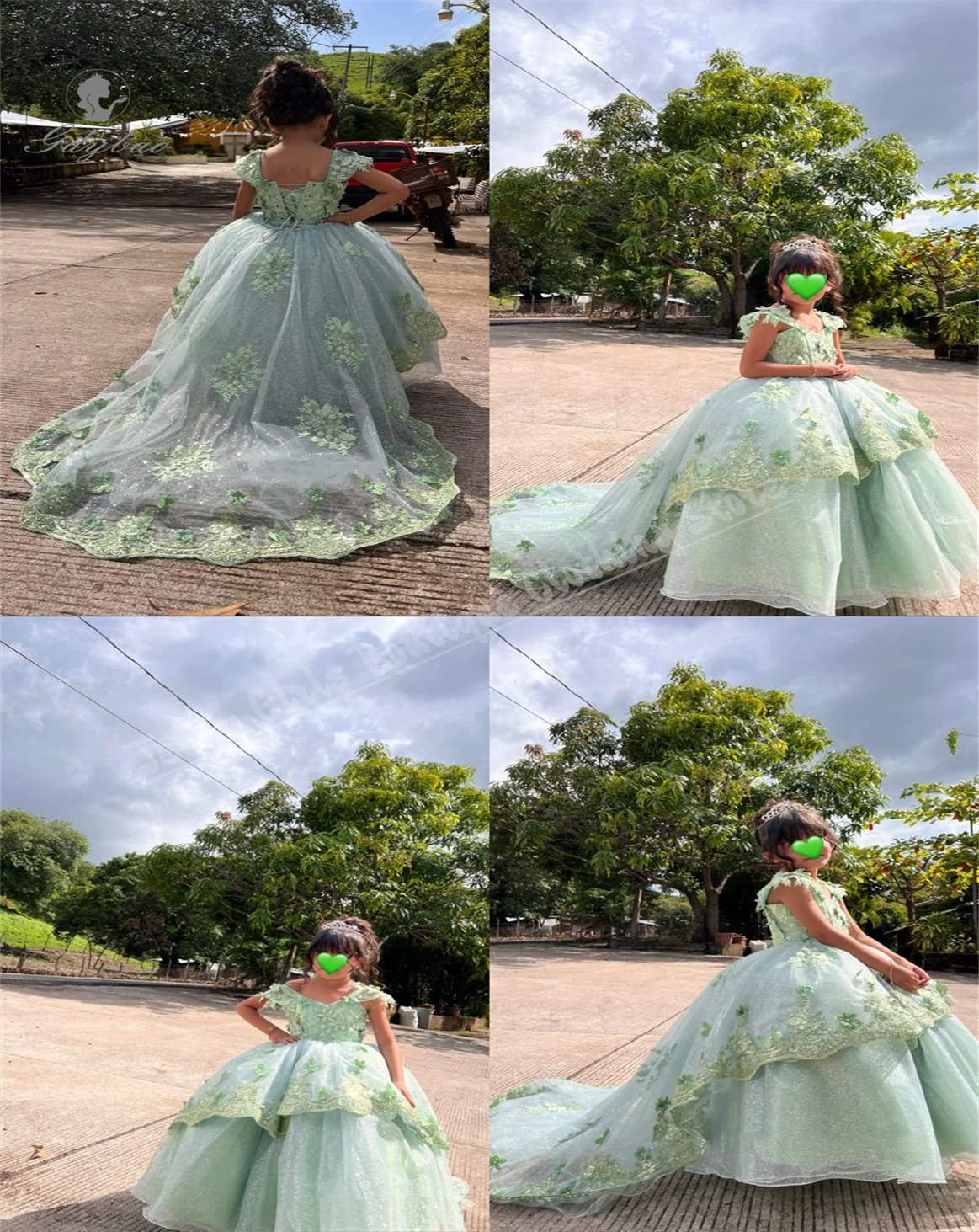 Custom Flower Girl Dress Fluffy Lace Up For First Communion Children's Prom Wedding Party Formal Event Dress 
Custom Flower Girl Dress Fluffy Lace Up For First Communion Children's Prom Wedding Party Formal Event Dress