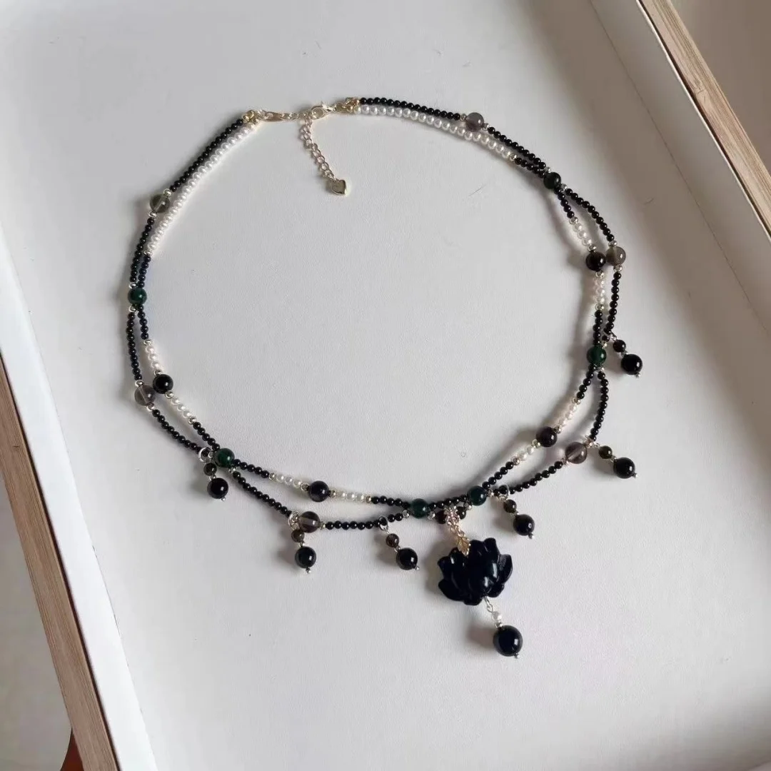 DUTRIEUX Y2K Dark Style Black Rose Necklace Nich Charm Punk Choker For Women Girls New Gothic Chain Jewelry Gift Accessories
DUTRIEUX Y2K Dark Style Black Rose Necklace Nich Charm Punk Choker For Women Girls New Gothic Chain Jewelry Gift Accessories