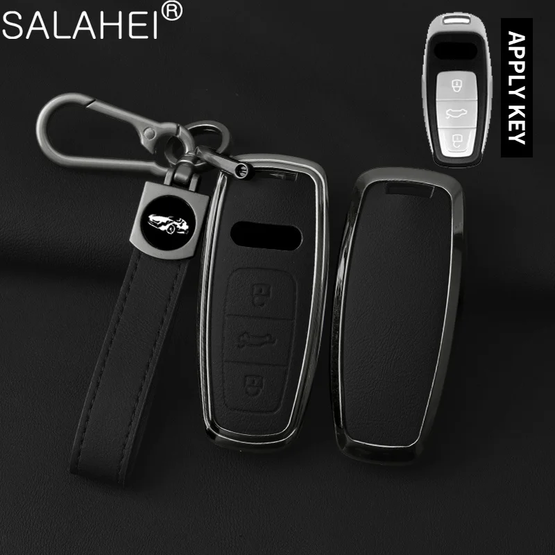 Alloy Leather Car Key Case Cover For Audi Q8 RSQ8 A6 C8 S6 RS6 A7 S7 RS7 A3 8Y A8 D5 4N RS E-tron GT Q4 Q7 4M Keychain Accessory
Alloy Leather Car Key Case Cover For Audi Q8 RSQ8 A6 C8 S6 RS6 A7 S7 RS7 A3 8Y A8 D5 4N RS E-tron GT Q4 Q7 4M Keychain Accessory
