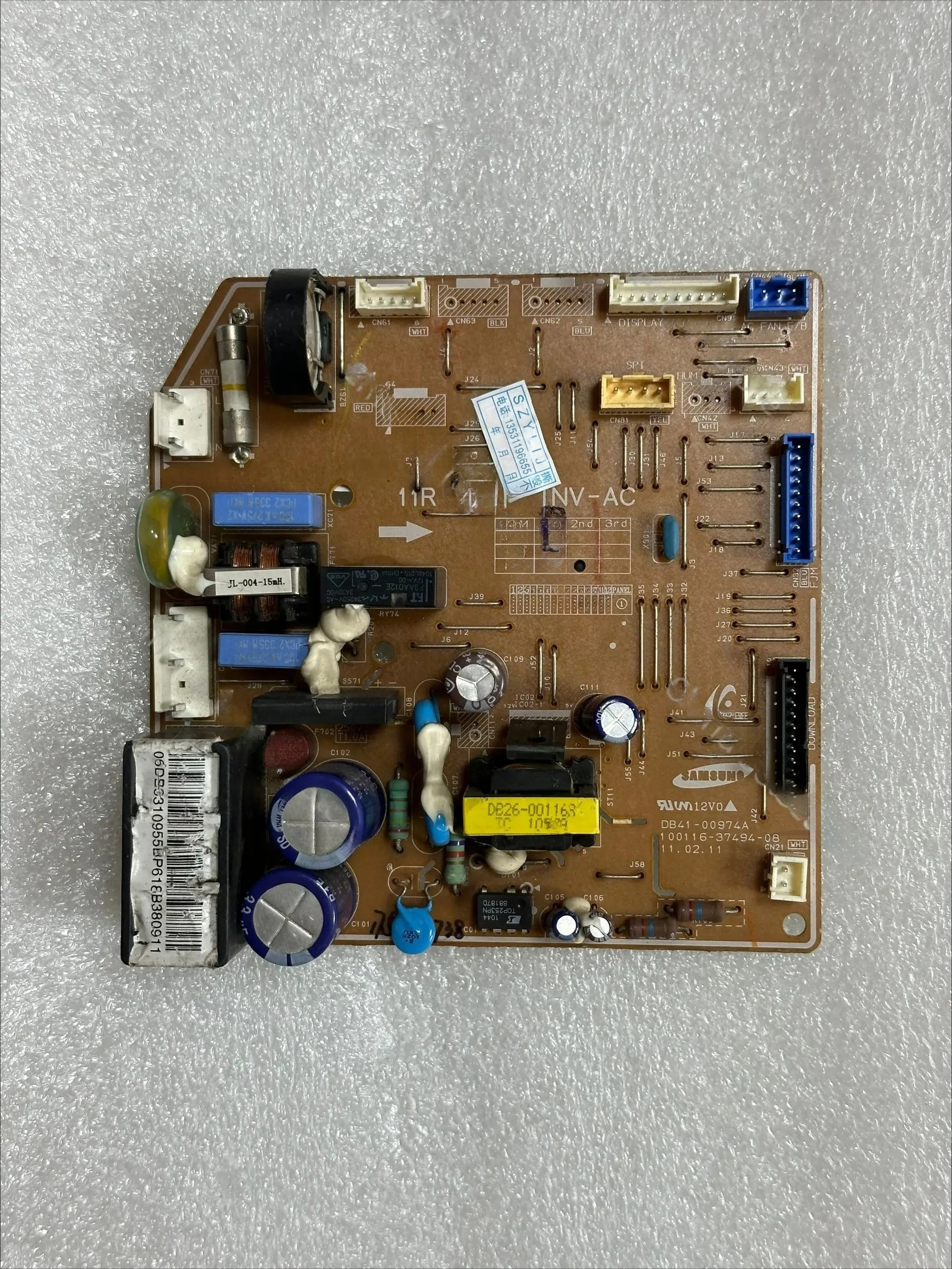 Оригинальный DB41-00974A DB93-10955A/B 11R-MAIN-INV-AC
Оригинальный DB41-00974A DB93-10955A/B 11R-MAIN-INV-AC