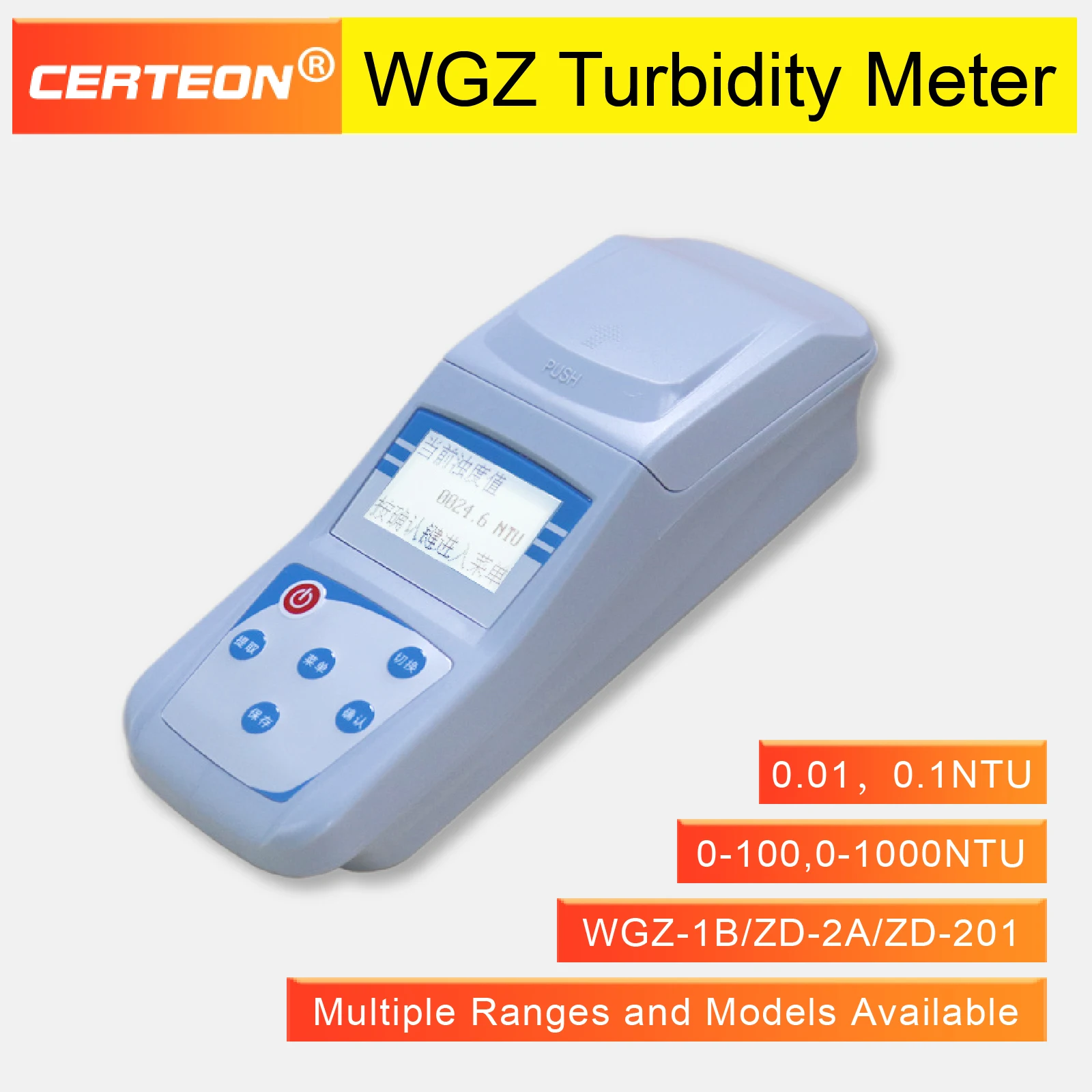 Portable Digital Turbidity Meter ZD-2A 0-1000 NTU 90 Scattered Light Handheld Water Quality Tester for Lab Wastewater
Portable Digital Turbidity Meter ZD-2A 0-1000 NTU 90 Scattered Light Handheld Water Quality Tester for Lab Wastewater