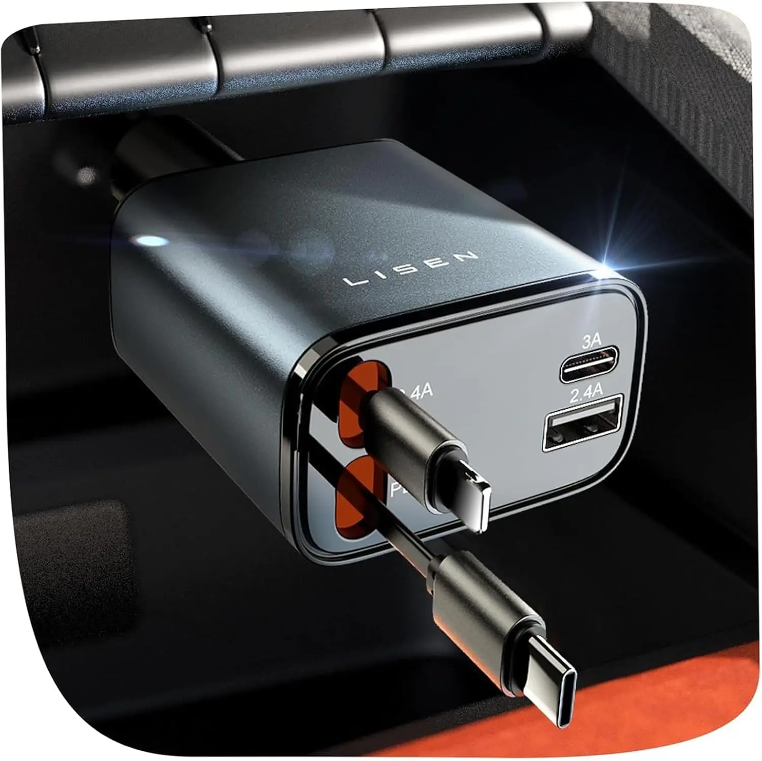 84W USB C Fast Car Charger Adapter for iPhone 17 16 15 14 13 12, Retractable Cable, Travel Essentials
84W USB C Fast Car Charger Adapter for iPhone 17 16 15 14 13 12, Retractable Cable, Travel Essentials