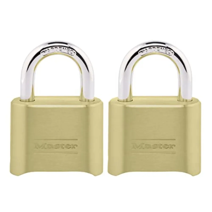 Brass Combination Lock, Gate Lock for Outdoor Fence or Shed, Customizable Combination Padlock with 2-inch Wide Body and 1-inch
Brass Combination Lock, Gate Lock for Outdoor Fence or Shed, Customizable Combination Padlock with 2-inch Wide Body and 1-inch