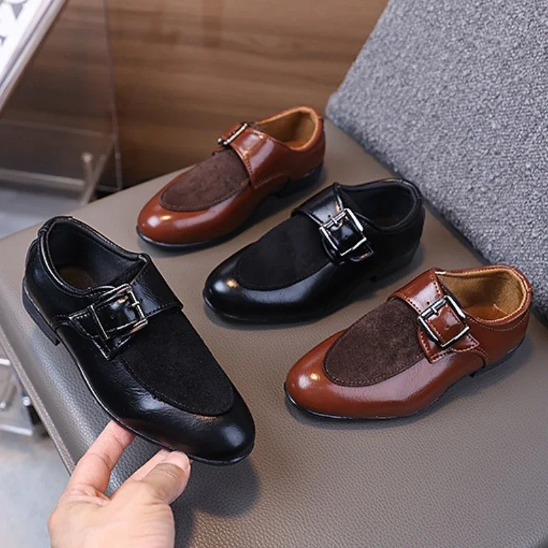 Kids Uniform Leather Shoes New Boys School Formal Low-heels Pointed-toe Versatile Children's Fashion Causal Performance Loafers
Kids Uniform Leather Shoes New Boys School Formal Low-heels Pointed-toe Versatile Children's Fashion Causal Performance Loafers