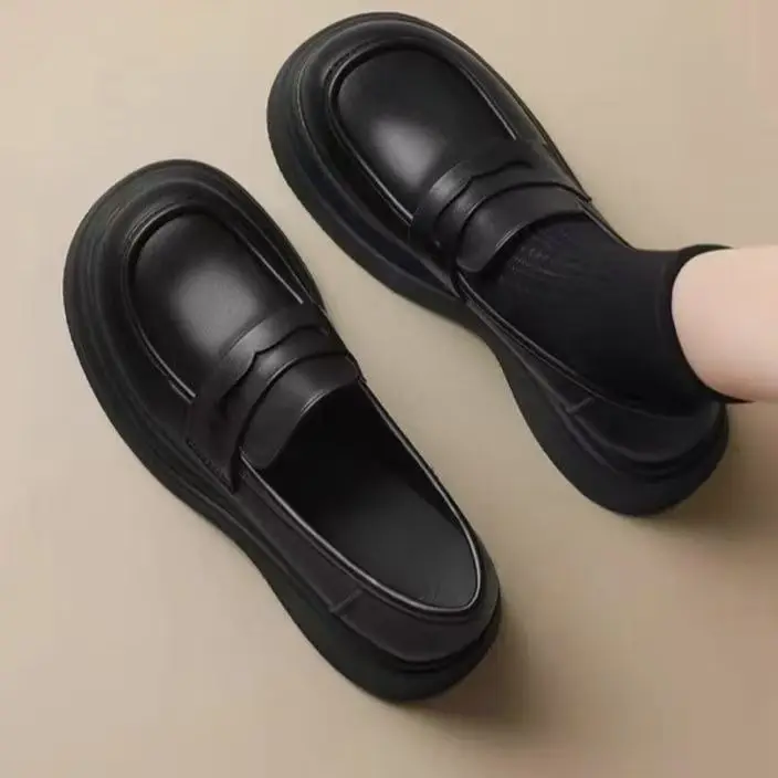 Retro Soft Bottom British JK Style Slip-On Casual Loafers Fashion Single Shoes Comfortable Synthetic Leather round Toe mid Heel
Retro Soft Bottom British JK Style Slip-On Casual Loafers Fashion Single Shoes Comfortable Synthetic Leather round Toe mid Heel