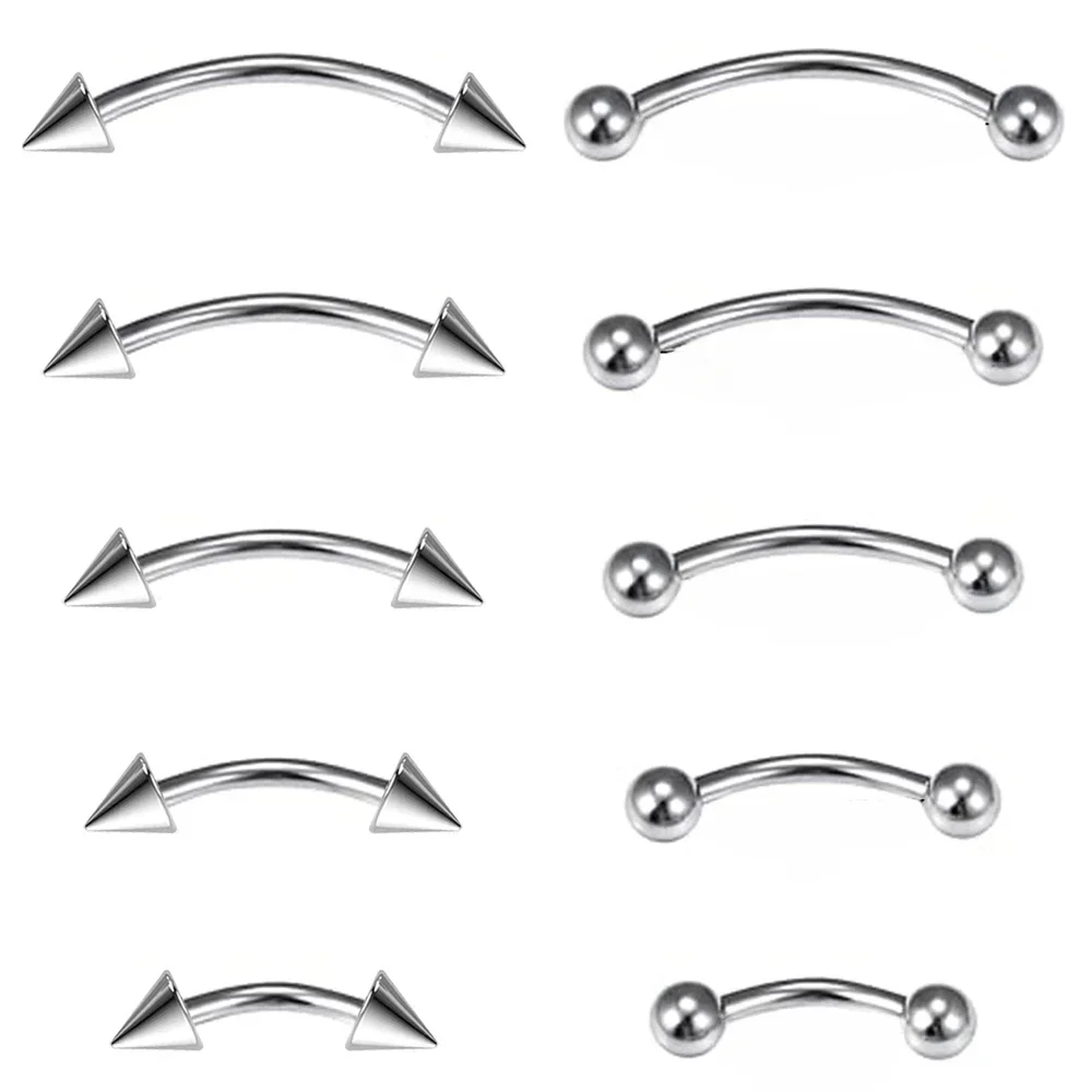 20Pcs Mixed Size 16G 1.2mm Steel Eyebrow Piercing 6-14mm Bar Curved Barbell 3mm Ball Ear Piercing Set
20Pcs Mixed Size 16G 1.2mm Steel Eyebrow Piercing 6-14mm Bar Curved Barbell 3mm Ball Ear Piercing Set