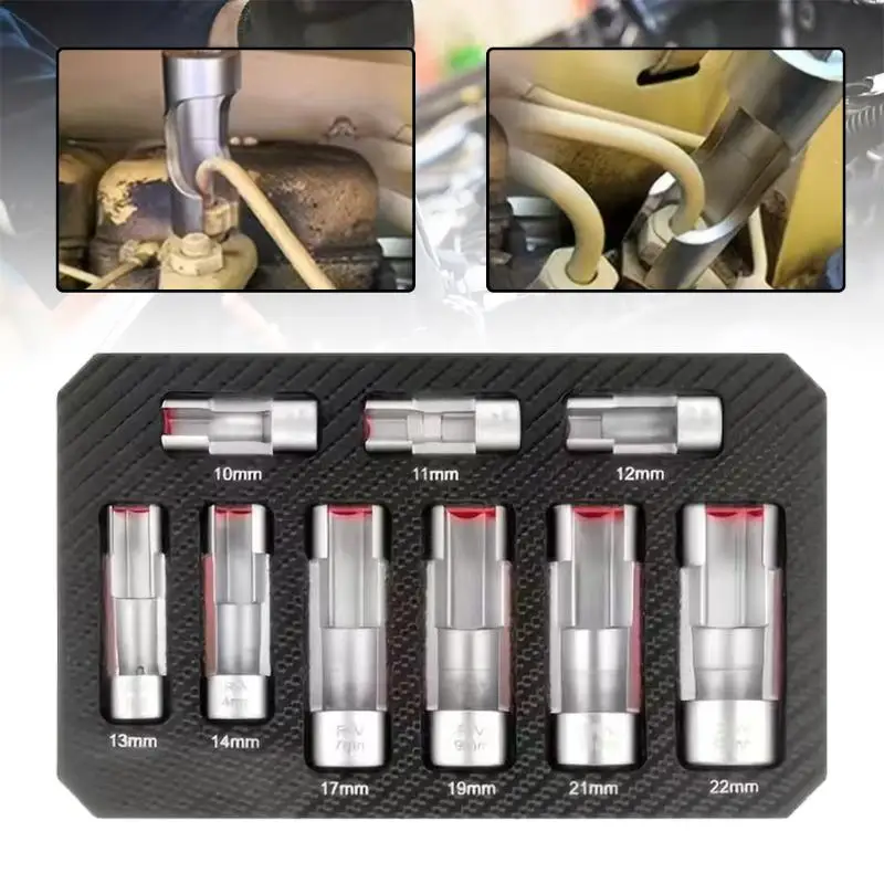 9Pcs Automotive O2 Oxygens Sensors Socket Offset Wrench Remover Tool And Thread Chasers Tool 10-22mm
9Pcs Automotive O2 Oxygens Sensors Socket Offset Wrench Remover Tool And Thread Chasers Tool 10-22mm