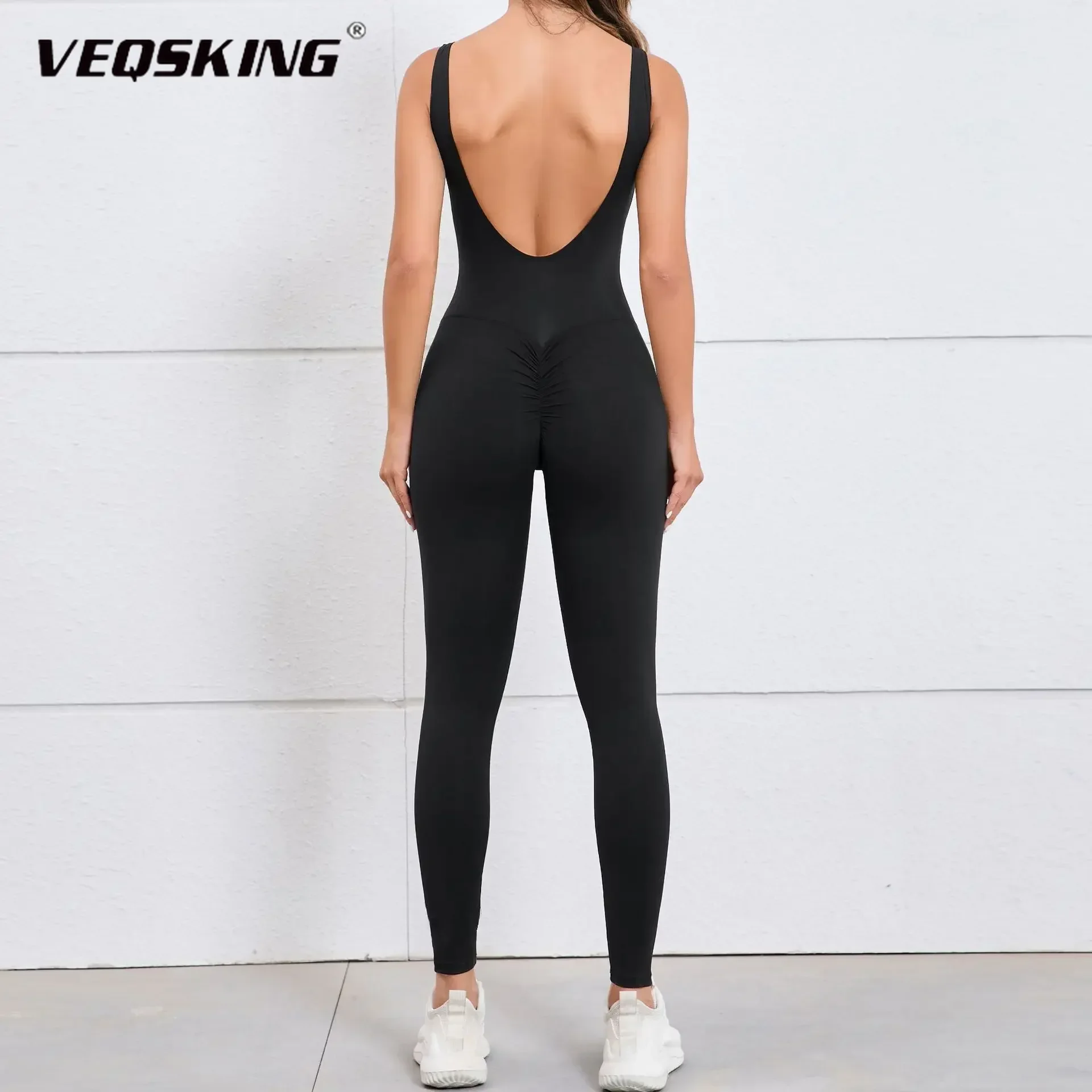 VEQSKING Peach hip one-piece fitness suit with female hollow out back design, nude quick drying yoga suit, sports jumpsuit
VEQSKING Peach hip one-piece fitness suit with female hollow out back design, nude quick drying yoga suit, sports jumpsuit