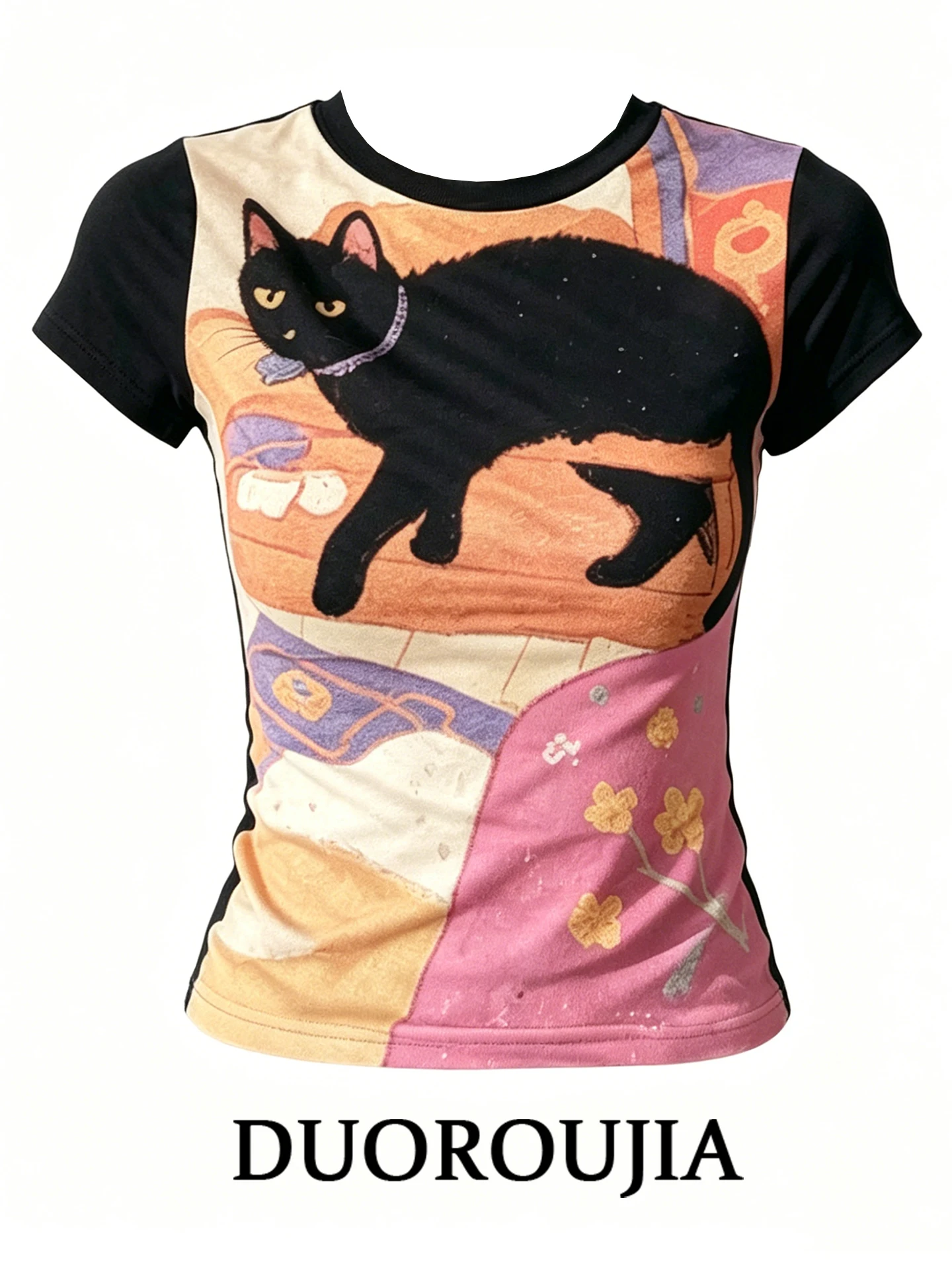 plus Size Korean Style Print Short Sleeve T-Shirt Women's Summer Slim round Neck Unique Design Top for plus Size Girls
plus Size Korean Style Print Short Sleeve T-Shirt Women's Summer Slim round Neck Unique Design Top for plus Size Girls