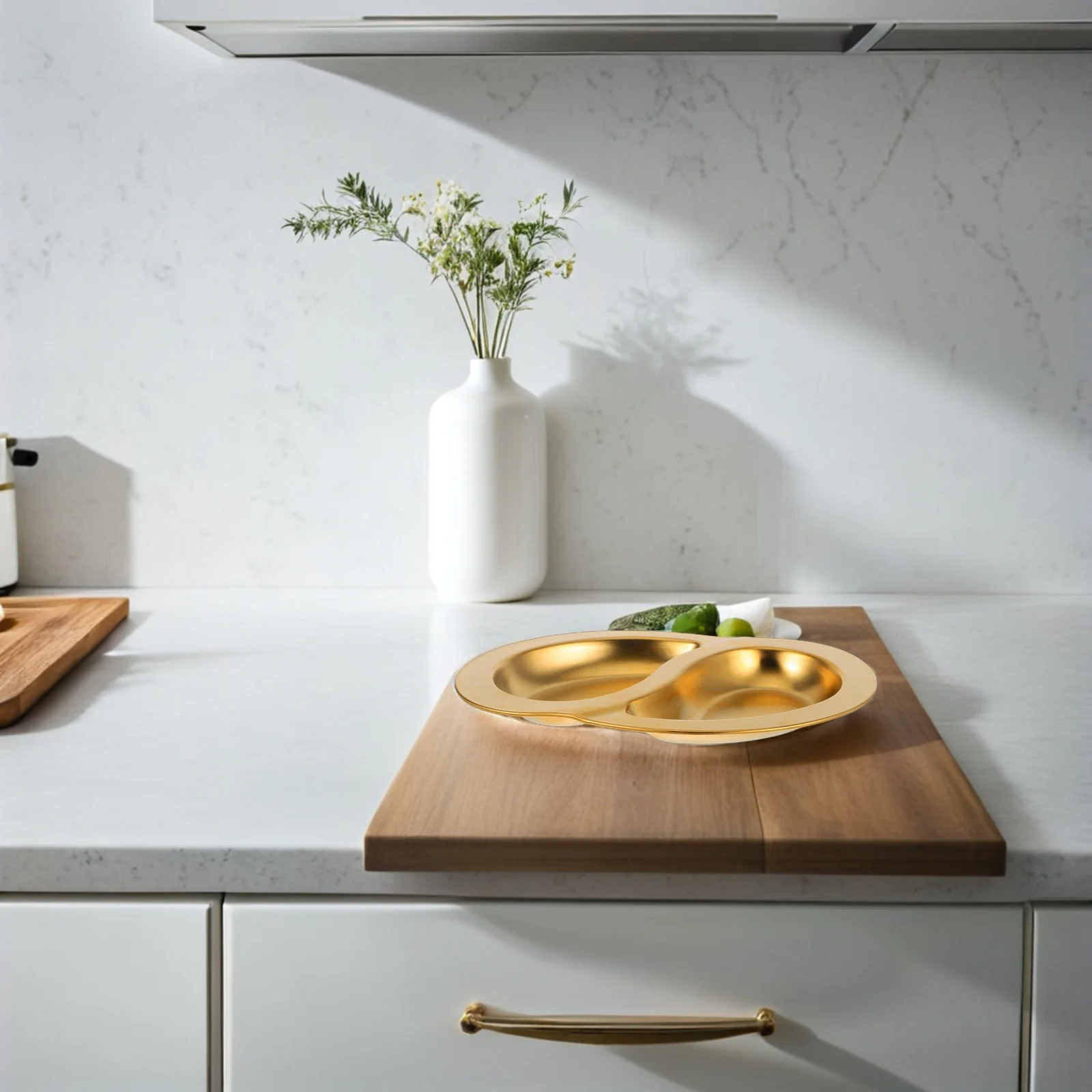 Stainless Steel Two-Compartment Divided Plate Durable Dinner Tray for Snacks Appetizers Cold Dishes Home Use Snack Plate
Stainless Steel Two-Compartment Divided Plate Durable Dinner Tray for Snacks Appetizers Cold Dishes Home Use Snack Plate