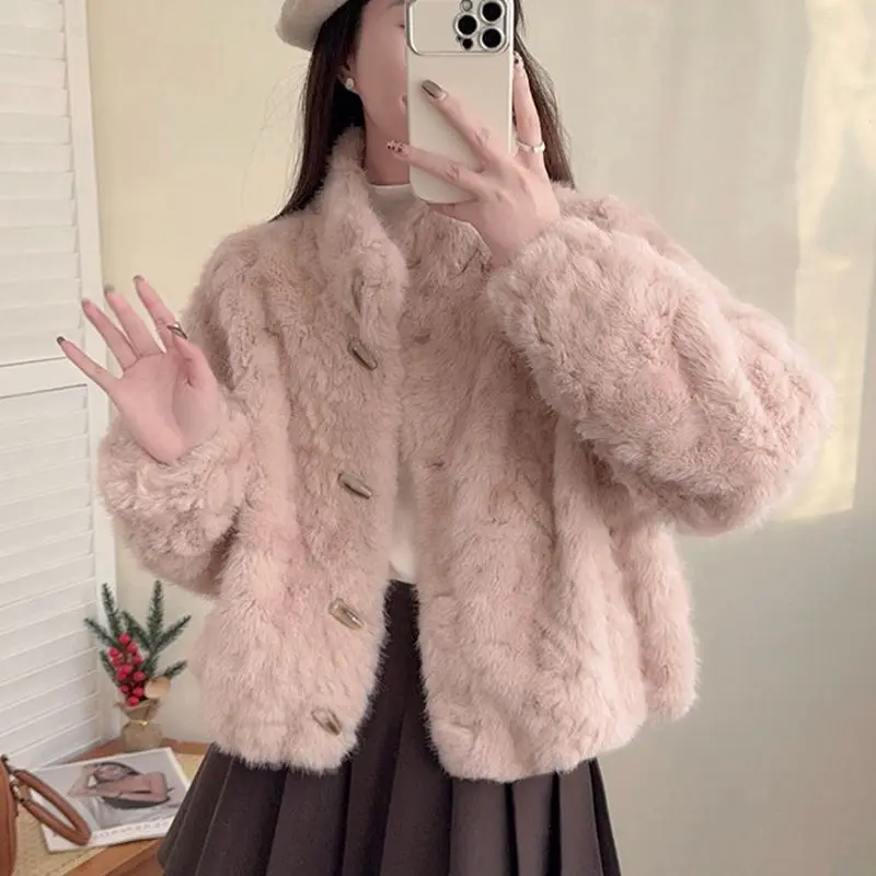 New Imitation Mink Fur Coat Women's Long Plush Stand Collar Faux Mink Fur Korean Loose Outwear Autumn And Winter Female Top
New Imitation Mink Fur Coat Women's Long Plush Stand Collar Faux Mink Fur Korean Loose Outwear Autumn And Winter Female Top