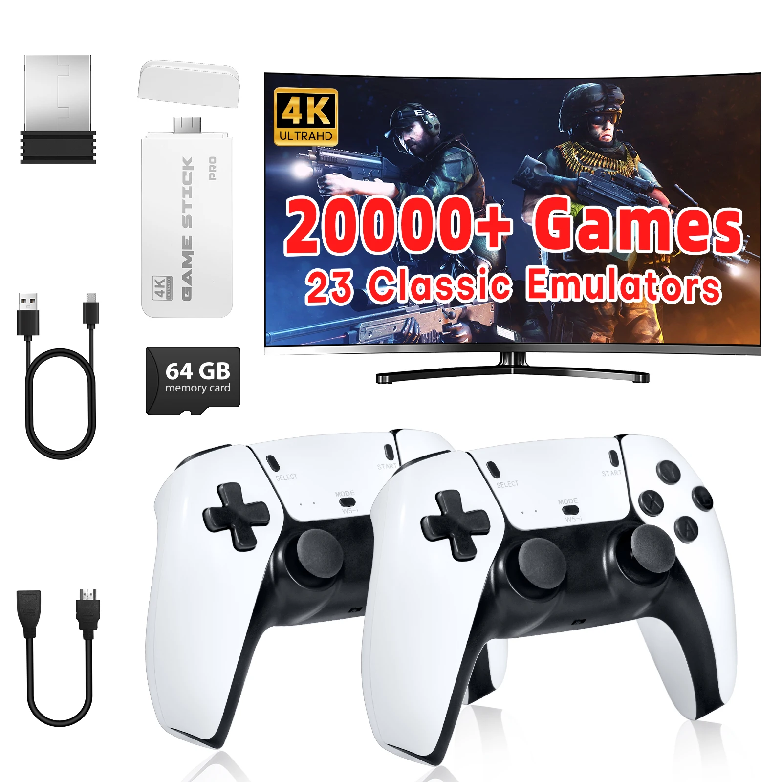 64/128GB M15 Game Stick Duad-core Cortex-A7 up to 1.0GHz DDRIII 256M HDMI output 1080P 720P for PS1 Double Wireless Controlle
64/128GB M15 Game Stick Duad-core Cortex-A7 up to 1.0GHz DDRIII 256M HDMI output 1080P 720P for PS1 Double Wireless Controlle