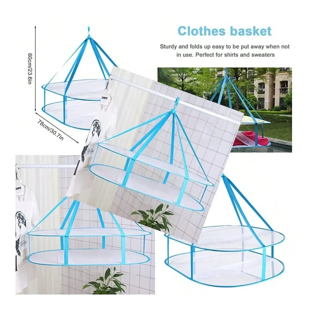Tier Foldable Hanging Mesh DryerSweater Drying Rack Network Foldable Drying Basket Racks Portable Hanging Laundry Rack For TShi
Tier Foldable Hanging Mesh DryerSweater Drying Rack Network Foldable Drying Basket Racks Portable Hanging Laundry Rack For TShi
