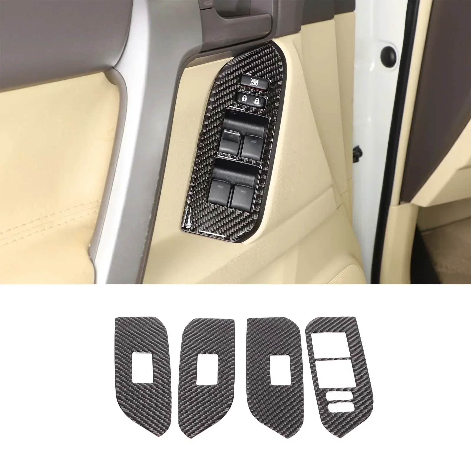 For Toyota Land Cruiser Prado FJ150 150 2010-2017 Car Glass Lift Frame Decorative Sticker Soft Carbon Fiber Interior Accessories
For Toyota Land Cruiser Prado FJ150 150 2010-2017 Car Glass Lift Frame Decorative Sticker Soft Carbon Fiber Interior Accessories