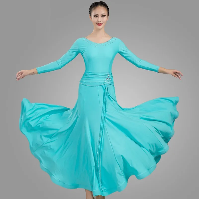 Waltz Competition Ballroom Dress Standard Dance Performance Stage Costume Women Elegant Evening Gowns Slim Solid Rhinestones
Waltz Competition Ballroom Dress Standard Dance Performance Stage Costume Women Elegant Evening Gowns Slim Solid Rhinestones