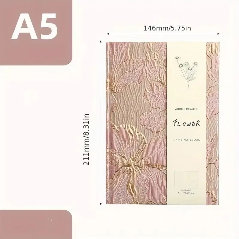 Creative A5 Hardcover Notebook Gold Cover Thick Paper Hand Account Book Embossed Lily Notepad for Writing Sketching
Creative A5 Hardcover Notebook Gold Cover Thick Paper Hand Account Book Embossed Lily Notepad for Writing Sketching