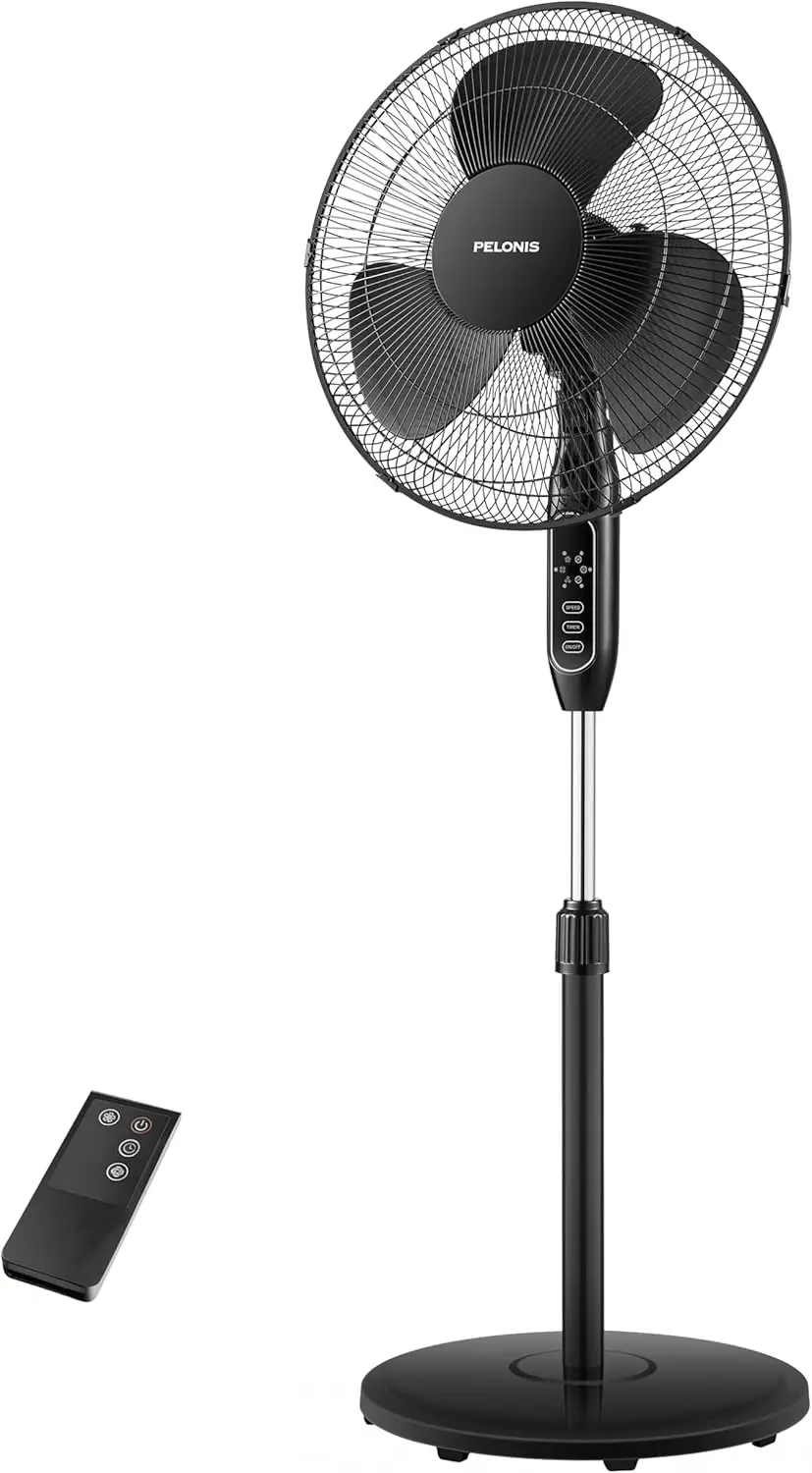 16" Pedestal Fan with Remote for Bedroom, Standing Fan with 7-Hour Timer, 90° Oscillation, 3 Speeds, Adjustable Height for
16" Pedestal Fan with Remote for Bedroom, Standing Fan with 7-Hour Timer, 90° Oscillation, 3 Speeds, Adjustable Height for