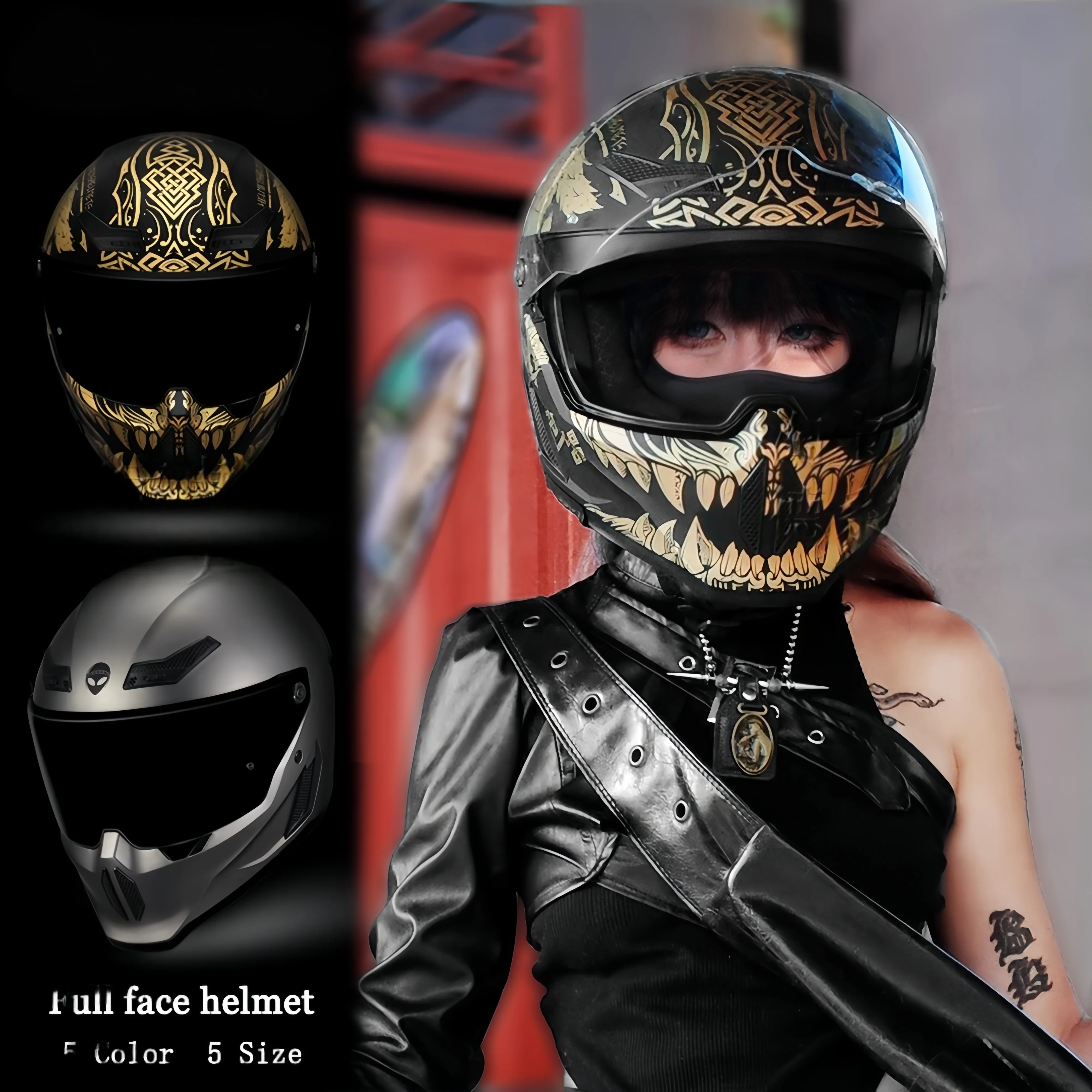  DOT Certified Full Face Motorcycle Helmet - Unisex All-Season Street Bike & Touring Helmet with Ventilation System & Large
DOT Certified Full Face Motorcycle Helmet - Unisex All-Season Street Bike & Touring Helmet with Ventilation System & Large
