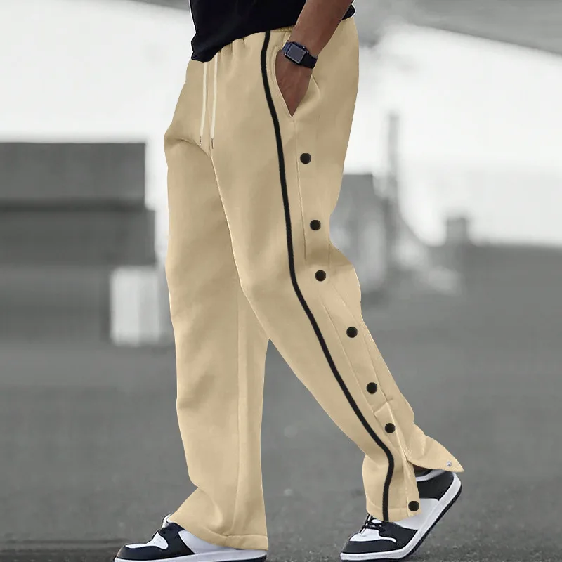2025 Autumn New Style Men's Youth Casual Sports Trend Pure Color Buttoned Pants Fashion High-Quality Straight-Tee Drawstring Pan
2025 Autumn New Style Men's Youth Casual Sports Trend Pure Color Buttoned Pants Fashion High-Quality Straight-Tee Drawstring Pan