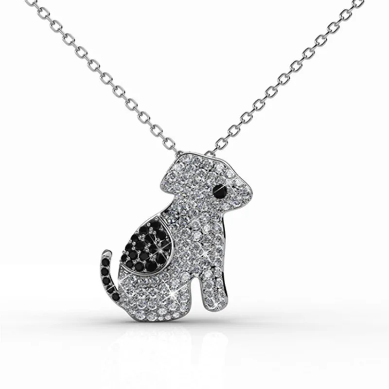 Daisini Cute Dog Charm Pendant Necklace with Swarovski Crystals 925 Silver Jewelry Accessories for Women Puppy Gift
Daisini Cute Dog Charm Pendant Necklace with Swarovski Crystals 925 Silver Jewelry Accessories for Women Puppy Gift