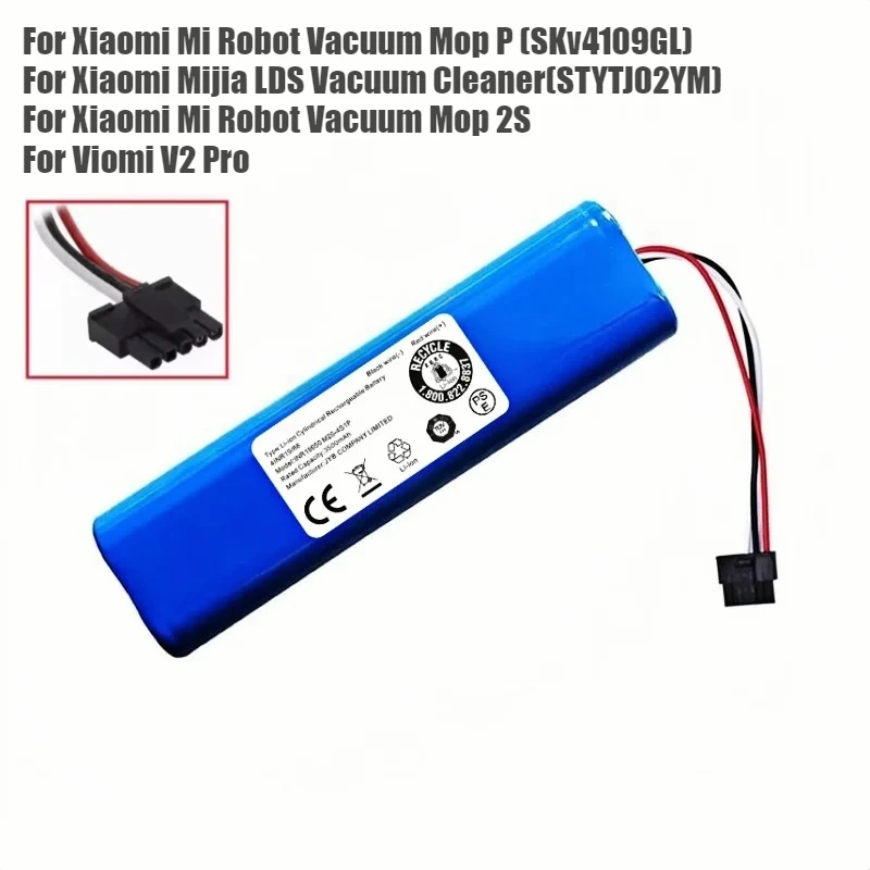 STYTJ02YM Battery Original 14.8V for Xiaomi Mijia LDS Vacuum Cleaner,Mi Robot Vacuum-Mop P,Mi Robot Vacuum-Mop 2S/Haier JX37
STYTJ02YM Battery Original 14.8V for Xiaomi Mijia LDS Vacuum Cleaner,Mi Robot Vacuum-Mop P,Mi Robot Vacuum-Mop 2S/Haier JX37