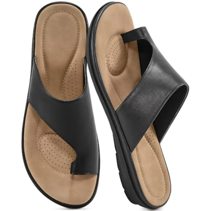 Reimferce Summer Flat Sandals for Women: Comfortable Walking Dressy Slides for 202 - Ladies Orthopedic Casual Shoes Indoor Outd
Reimferce Summer Flat Sandals for Women: Comfortable Walking Dressy Slides for 202 - Ladies Orthopedic Casual Shoes Indoor Outd