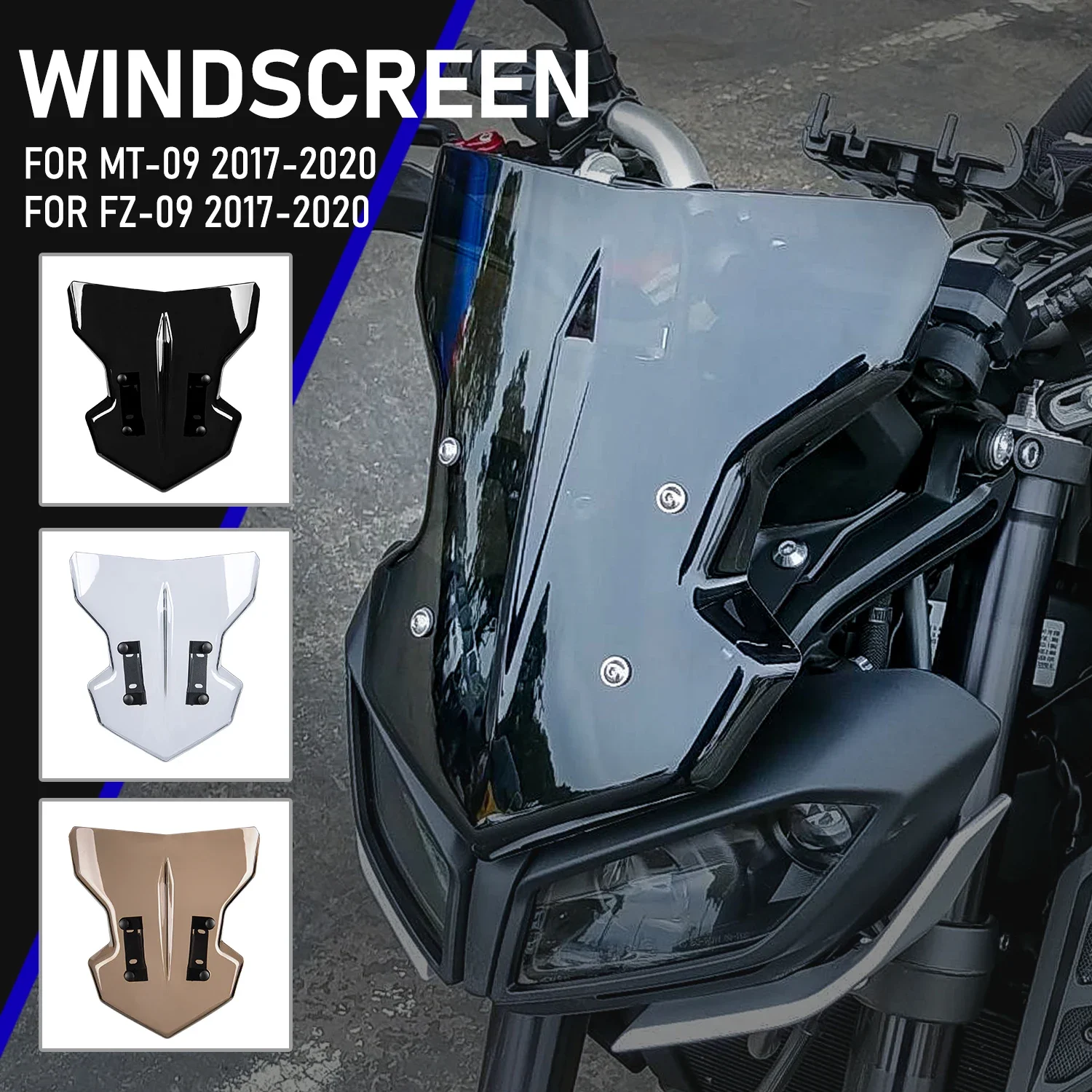 Motorcycle Sport Touring Windshield Windscreen for Yamaha FZ-09 MT09 MT FZ 09 2017-2020 Wind Deflector Shield Screen Accessories
Motorcycle Sport Touring Windshield Windscreen for Yamaha FZ-09 MT09 MT FZ 09 2017-2020 Wind Deflector Shield Screen Accessories