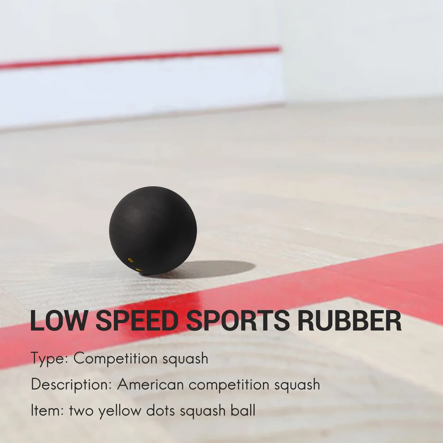 【New User-Coupon!】Squash Ball Two-Yellow Dots Low Speed Sports Rubber Balls Professional Player Competition Squash(2 Pcs )
【New User-Coupon!】Squash Ball Two-Yellow Dots Low Speed Sports Rubber Balls Professional Player Competition Squash(2 Pcs )