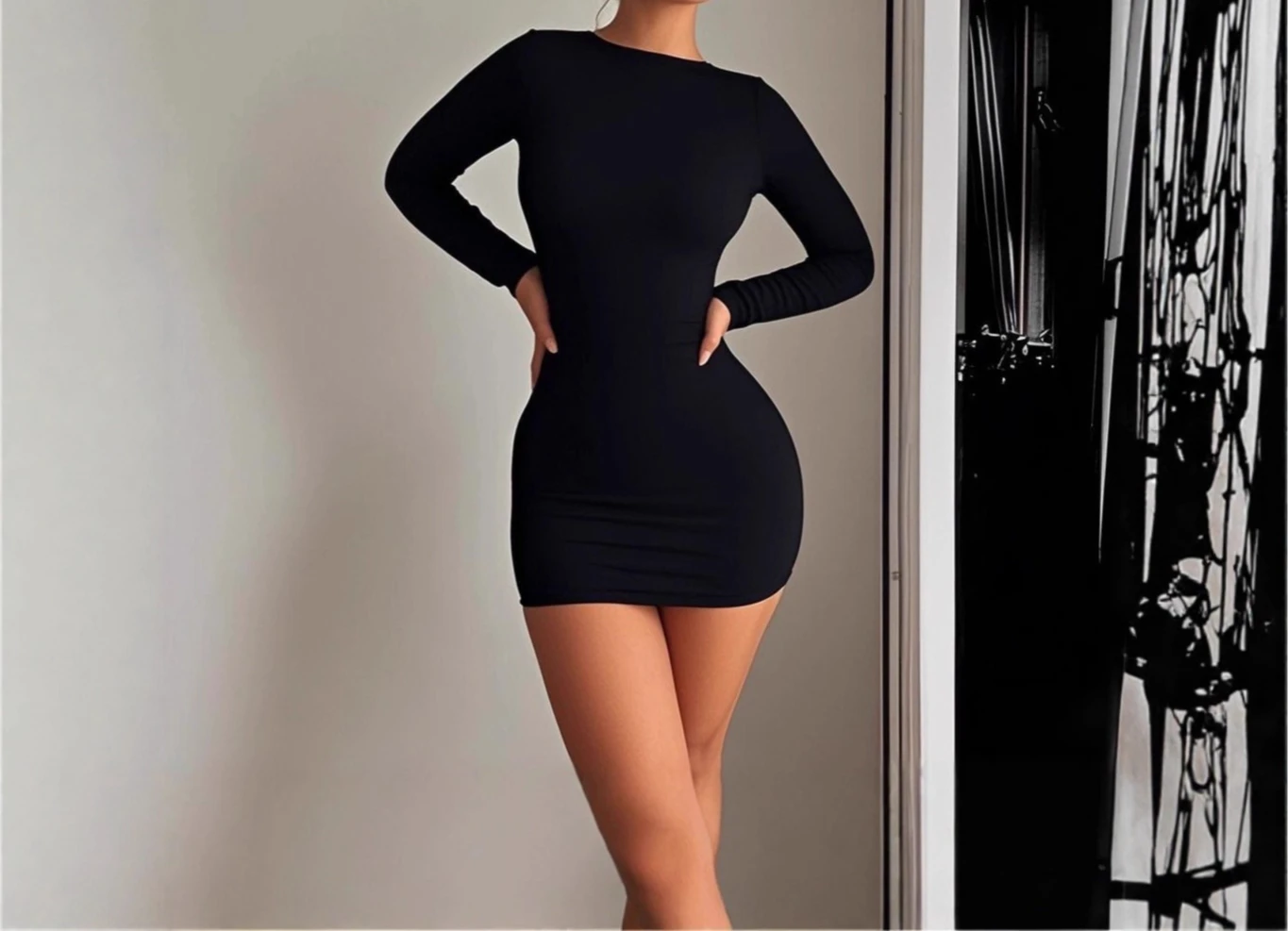 Dress tight hip skirt European and American women sexy babes halter nightclub party step skirt
Dress tight hip skirt European and American women sexy babes halter nightclub party step skirt