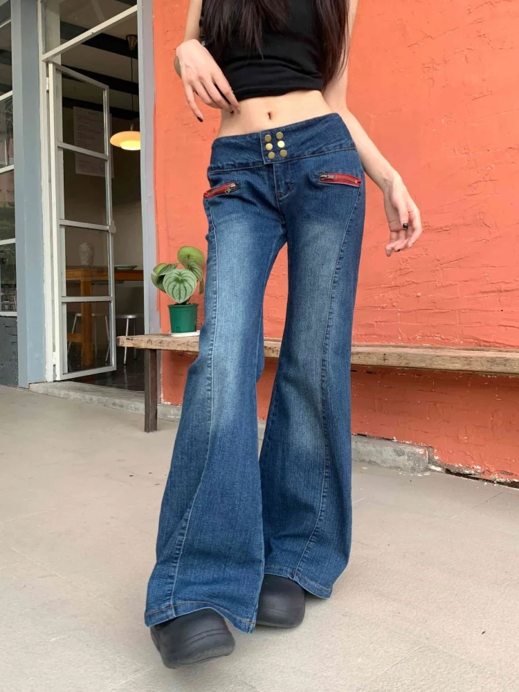 2026 Ropa Y2K Fashion Zipper Design Washed Blue Slim Women's Flared Jeans Pants For Woman Clothes Low Rise Gothic Denim Trousers
2026 Ropa Y2K Fashion Zipper Design Washed Blue Slim Women's Flared Jeans Pants For Woman Clothes Low Rise Gothic Denim Trousers