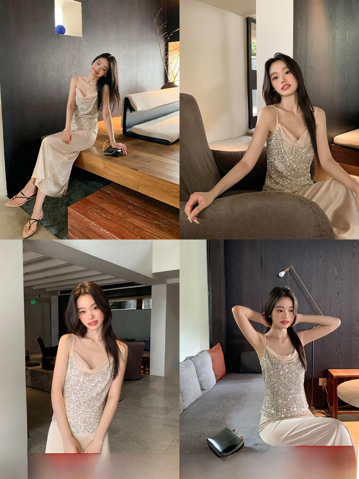 Элегантный ремень с блестками, атласная юбка, женский летний простой топ, комплект из двух предметов, моющийся ансамбль, китайский бренд 25Z200D
Элегантный ремень с блестками, атласная юбка, женский летний простой топ, комплект из двух предметов, моющийся ансамбль, китайский бренд 25Z200D