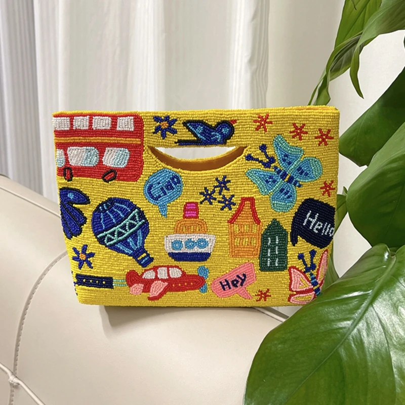 DOYUTIG Brand Women's Indian Beaded Handbag Retro Handmade Mini Totes Lady Embroidery Bead Evening Bags Wedding Party Bag N029
DOYUTIG Brand Women's Indian Beaded Handbag Retro Handmade Mini Totes Lady Embroidery Bead Evening Bags Wedding Party Bag N029