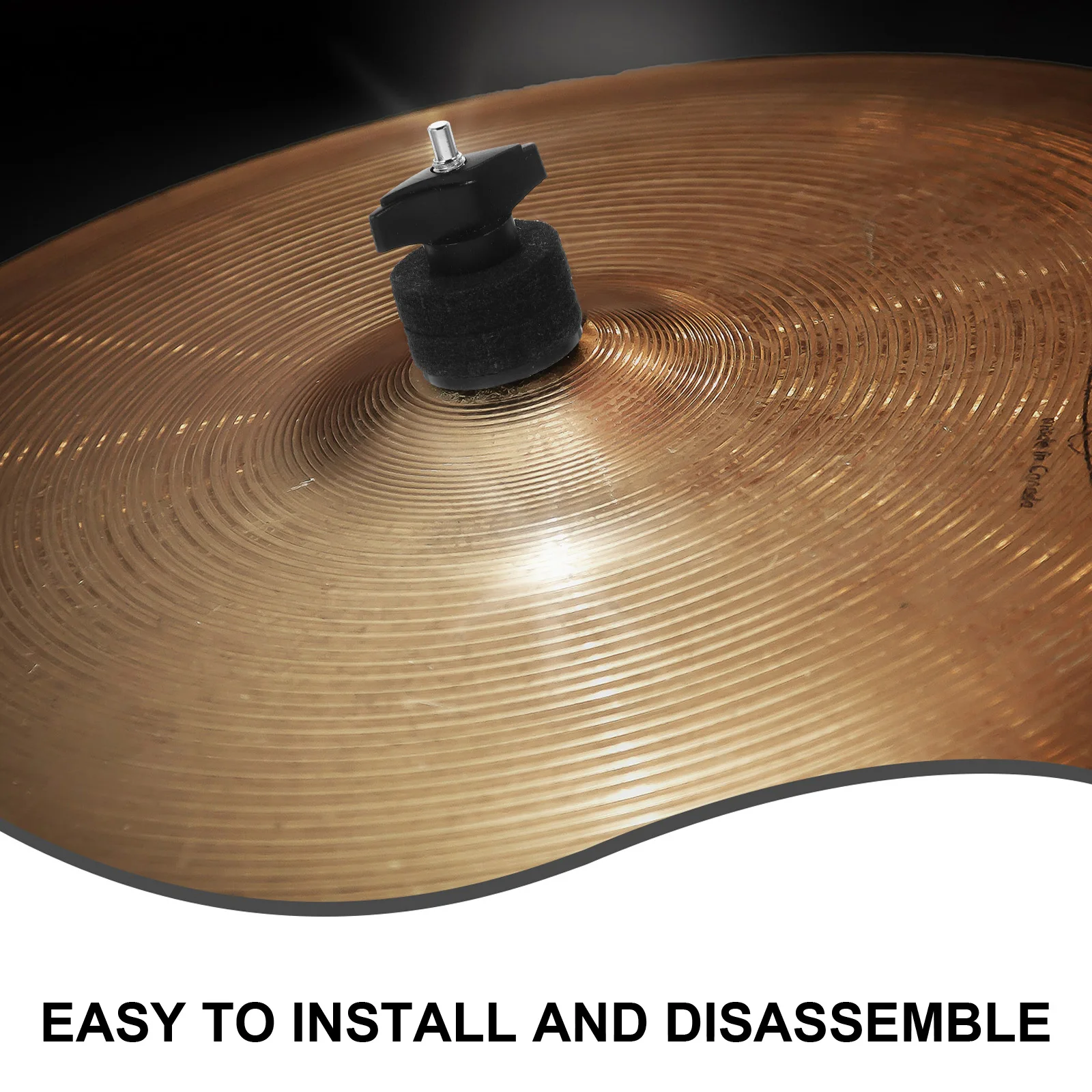 Cymbal Stacker Attachment For Drum Kit Lightweight Durable Shock Absorption Mini Cymbal Arm Stand Percussion Instrument