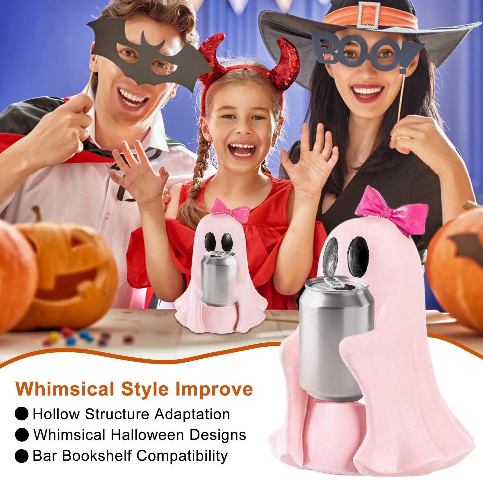 Cute Ghost Drink Holder Halloween Spooky Drink Holder Festive Desktop Decoration Figurine For Shelf Table Bedroom Office Desk
Cute Ghost Drink Holder Halloween Spooky Drink Holder Festive Desktop Decoration Figurine For Shelf Table Bedroom Office Desk
