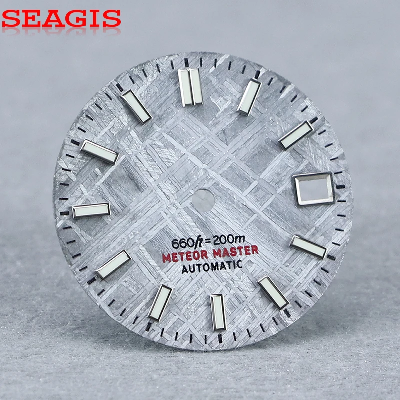 SEAGIS Quality Meteorite dial 28.5mm for NH35 Movement blue lume No Logo GS mod dial
SEAGIS Quality Meteorite dial 28.5mm for NH35 Movement blue lume No Logo GS mod dial