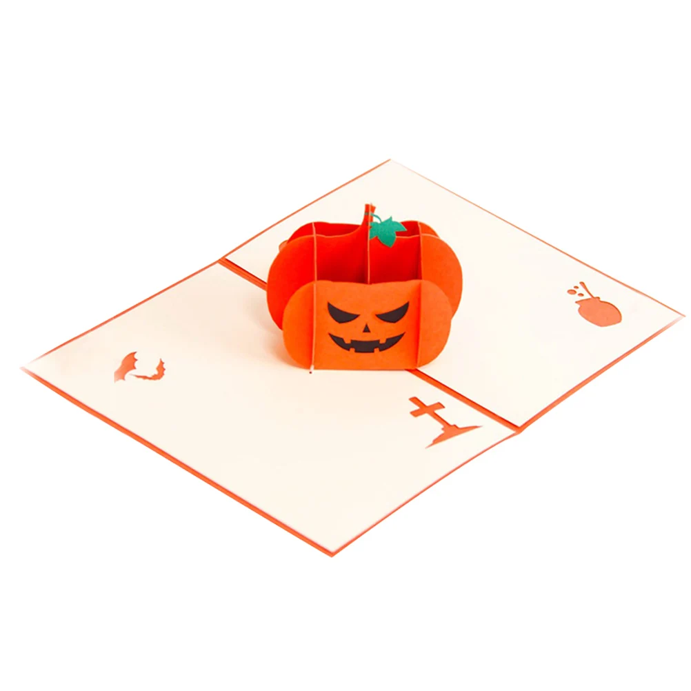 Halloween Pumpkin 3D Up Greeting Handmade Gift for Kids Birthday Wedding Festival Wish 15x10cm (Orange)
Halloween Pumpkin 3D Up Greeting Handmade Gift for Kids Birthday Wedding Festival Wish 15x10cm (Orange)